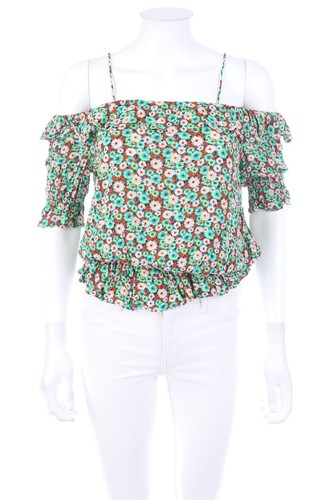 Zara carmen bluse blumen print - carmen-bluse,