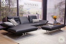 Modell Francis Eckgarnitur PL-ER in Leder B Bull nero