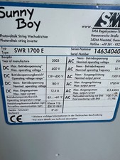 SMA SUNNY BOY SWR 1700 E  SOLAR PV Wechselrichter gelb