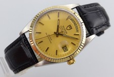 TUDOR Oyster Prince Date + Day - 94613 - Golden Dial - Plexi - 1988