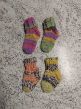 Puppensocken handgestrickt 2 Paar 4-fach Sockenwolle
