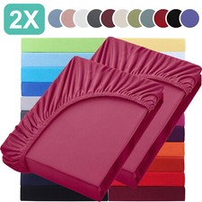2er Pack Spannbettlaken Jersey