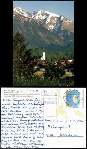 Ansichtskarte oberstdorf - ansichtskarte,