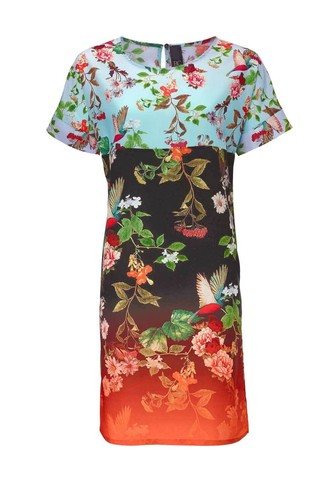 Kleid bunt gr 44 blumen - b.,