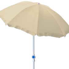 Ø2m Sonnenschirm rund Gartenschirm Strandschirm Schirm beige knickbar UV Schutz