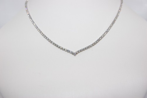 Tenniscollier form 925 - tenniscollier, v-form