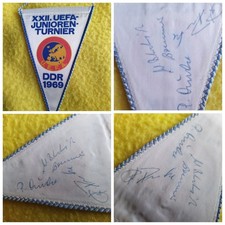 alt. Wimpel 12*18 cm * UEFA Junioren Turnier  1969 *DDR FC Carl Zeiss Jena Ducke