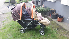 Kinder-Doppel-Buggy - inkl. 2 Kindersäcke + Regencape