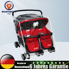 Universal Zwillingskinderwagen Regenschutz Side by Side Wasserdicht Transparent