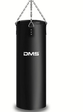 DMS Boxsack Schwarz 28x105cm – Kunstleder, inkl. Kettenaufhängung