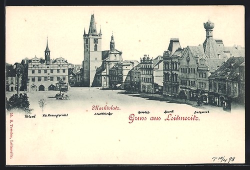 Ansichtskarte leitmeritz - ansichtskarte,