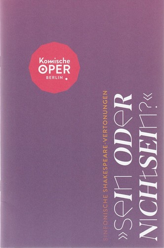 Programmheft sein oder - sein,