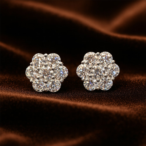 Vvs1 moissanit cluster blume - vvs1,
