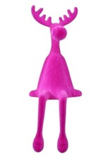 Kantenhocker Rentier samtlook pink 35 cm