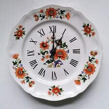 Wanduhr Küchenuhr Porzellan mit Baterie - Orchies France Moulin des Loups 