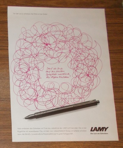 Seltene werbung lamy swift - werbung,