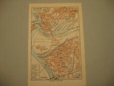 Duisburg Stadtplan von 1924