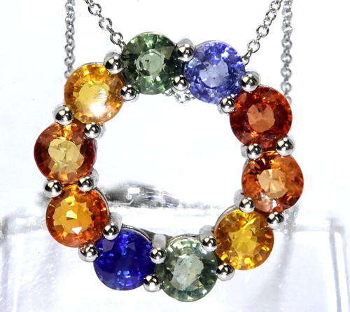 Anhänger gold saphir rainbow - anhänger,