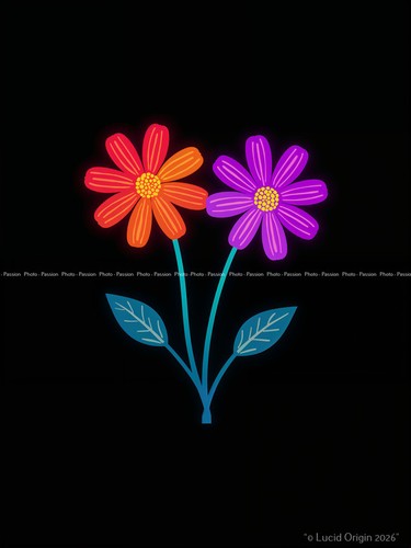 Foto blumen mehrfarbig - a4,