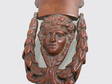 TÜRKLOPFER IM JUGENDSTIL ° MESSING ° BRONZE -FARBEN PATINIERT °