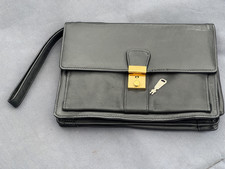 Bodenschatz HERREN Handtasche Handgelenktasche LEDER NEUWERTIG Abschließbar