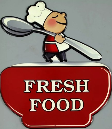 Blechschild fresh food - blechschild, diner