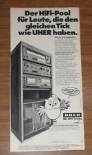 Seltene Werbung vintage UHER HIFI-POOl VG 850 stereo Verstärker RG 750 Tuner 197