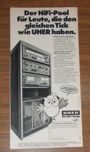 Seltene werbung vintage uher - seltene,