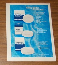 Seltene Werbung vintage NIVEA Badeseife babyfein Kinderseife Cremeseife 1967