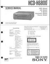 Sony Original Service Manual für HCD-H 6800