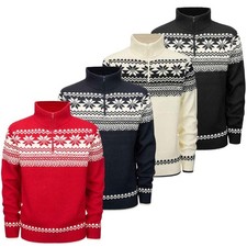 Brandit Norweger Pullover Troyer Strickpullover mit Reißverschluss Outdoor Pulli