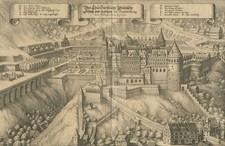 HEIDELBERG - Gesamtansicht - Merian - Kupferstich 1643