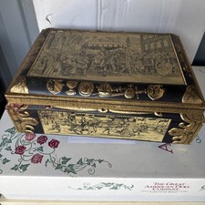 Vintage Hinged Tin Box, E