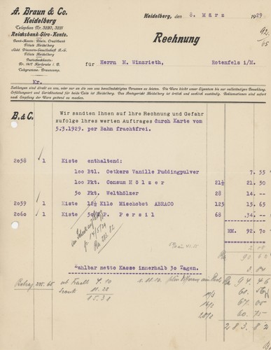 Rechnung heidelberg braun - rechnung,
