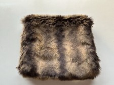 Brauner Kunstfell Muff neu Wendbar