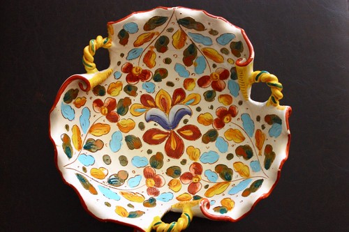 Majolika obstschale aus - majolika, obstschale,