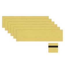 6er Pack Gravurschilder Rohlinge 1.3mm Dick 8x2 Zoll Gold/Schwarz