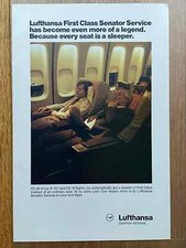 Lufthansa Senator Service Original 1982 Vintage Advert Werbung Reklame V2
