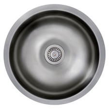 Edelstahl Spülbecken Spüle Waschbecken mit Ablauf 34cm Ø Wohnmobil Camping K30