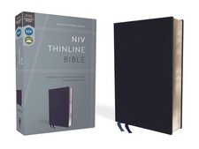 NIV, Thinline Bible, Bonded Leather, Navy, Red Letter Edition, Zondervan