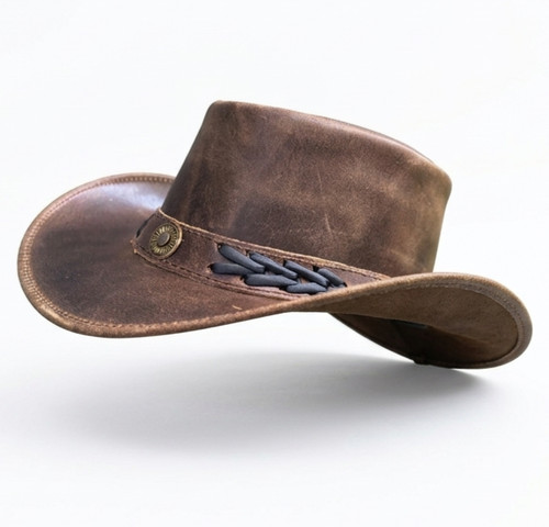 Leder cowboyhut australian - leder,