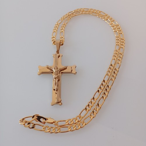 Figarokette mit kreuz - figarokette,