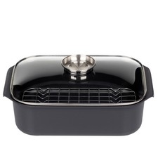 GSW Rechteckbräter GOURMET 40 x 26 cm 8 Liter PFAS-frei Glasdeckel Induktion