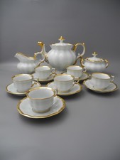 Fürstenberg Mokkaservice Brunsviga 6 Personen Goldrand Espresso Kanne Tasse