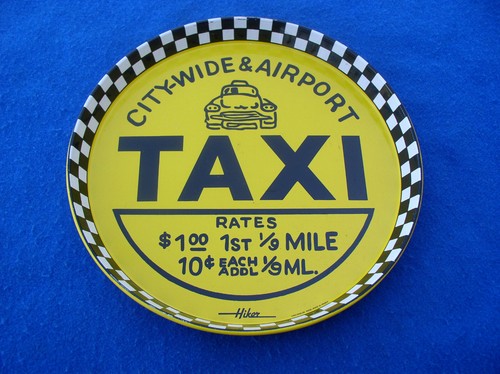 Taxi blechschild servier - blechschild,