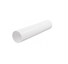 Runder Lüftungskanal 1m Ø 129 mm Weiß – für Dunstabzug, Lüftung & Ventilation