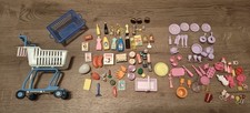 Barbie u.a. Einkaufswagen Puppengeschirr Kaufladenzubehör Puppenbaby-Utensilien
