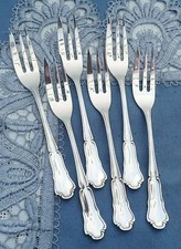 6 Traumhafte versilberte Kuchengabeln Wilkens Dresdner Barock