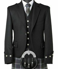 Schwarze Herren Argyle Kilt