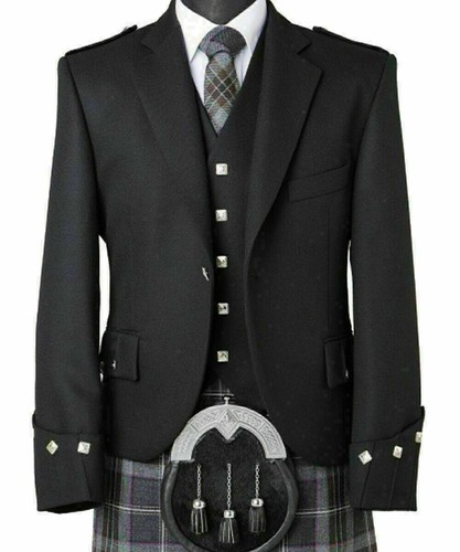 Schwarze herren argyle kilt - schwarze,